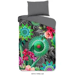 Bettwäsche , Multicolor , Textil , Mandala , 140x200 cm , atmungsaktiv , Heimtextilien, Bettwäsche & Leintücher, Bettwäsche, Satin-Bettwäsche