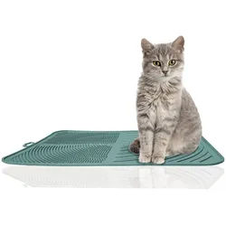Rohrschneider Katzentoilette Schmutzfangmatte Katzentoilette Matte Vorleger Katzentoilette 3 Farben grau