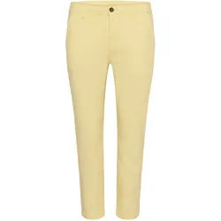 Stoffhose CULTURE "Casual Hose CUbrita", Damen, Gr. 40, N-Gr, lemon meringue, Obermaterial: 98% Baumwolle CO. 2% Elasthan EL., Hosen Stoffhose