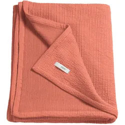 Esprit Plaid , Orange, Terracotta , Textil , Uni , 130x170 cm , pflegeleicht , Heimtextilien, Wohntextilien, Decken