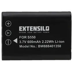 Extensilo Ersatz für Sanyo DB-L70 für Digitalkamera / Kamera (600 mAh, 3,7 V, Kamera-Akku Li-Ion 600 mAh schwarz