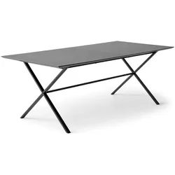 Hammel Furniture Esstisch Meza Designtisch mit Auszugsfunktion und 2 Einlegeplatten schwarz 210 cm x 74 cm x 100 cm