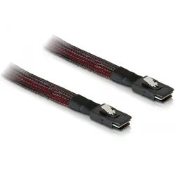 DeLOCK M/M SAS Cable 0,1 m Schwarz, Rot