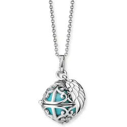 Engelsrufer Kette mit Anhänger Schmuck Geschenk Engelsrufer Relaunch mit Flügelanhänger (Set, inkl. Klangkugel) blau|silberfarben
