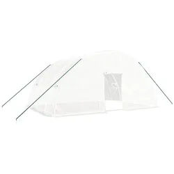 vidaXL Gewächshaus, Treibhaus mit Stahlrahmen Weiß 24 m2 6x4x2,85 m