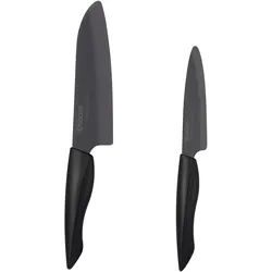 KYOCERA Geschenk-Set mit 2 SHIN BLACK Keramik-Messern