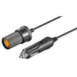 Goobay KFZ/Auto Zigarettenanzünder Verlängerung, 12 V, 2,0 m - mit 2,5-A-Sicherung, Zigarettenanzünder-Stecker > Zigarettenanzünder-Buchse