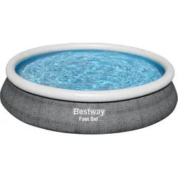 Bestway, Pool, Fast Set 57313-4, 9677 L, Inflatable pool, Child & adult, Grey, 21.4 kg (Ø 457 x 84 cm)