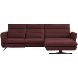 Dieter Knoll Ecksofa , Bordeaux , Leder , Echtleder , Nappaleder , Ottomane rechts, L-Form , 300x157 cm , Typenauswahl, Lederauswahl, Stoffauswahl, seitenverkehrt erhältlich, Hocker erhältlich, individuell planbar, Armteil links, Armteil rechts , Wohnzimmer, Sofas & Couches, Wohnlandschaften, Ecksofas