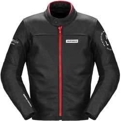 Spidi Genesis Motorrad Lederjacke, schwarz-rot, Größe 50 für Männer