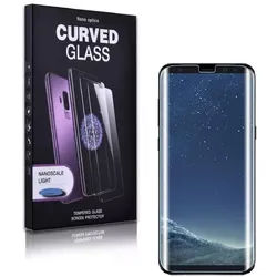 1x UV-Liquid 9H Panzerglas für Samsung Galaxy S8 3D KLAR echtes Tempered Panzerhartglas Schutzglas Displayschutz Panzerfolie Schutzfolie Screen Protector