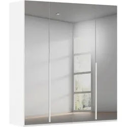 LeGer Home by Lena Gercke Kleiderschrank Schrank Garderobe Ankleide Schlafzimmer Flur SERINA Eyecatcher (3 verschiedene Ausstattungen BASIC/CLASSIC/PREMIUM (inkl. SOFT-CLOSE) in 6 Breiten (101 - 401 cm) mit Front Glas oder Dekor MADE IN GERMANY grau|weiß 201 cm x 223 cm x 61 cm