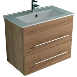Alpenberger Badmöbel Set - Waschbecken mit Unterschrank Nanobeschichtung Soft-Close Waschplatz
