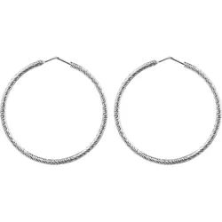 Paar Creolen FIRETTI "Schmuck Geschenk Silber 925 Ohrschmuck Ohrringe gedrehte Optik" Gr. 40, silber (silberfarben), Ohrringe, Damen, 40, Silber 925 (Sterlingsilber)