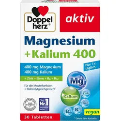 DOPPELHERZ Magnesium+Kalium Tabletten 30 St.