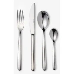 GLAMIRA Besteck-Set Clara Besteckset (24-tlg), 6 Personen, 100% Stainless Steel, 24 Teile, Edelstahl silberfarben
