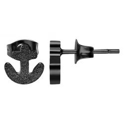 Adelia ́s Paar Ohrhänger Damen Ohrstecker aus mattem Edelstahl silberfarben