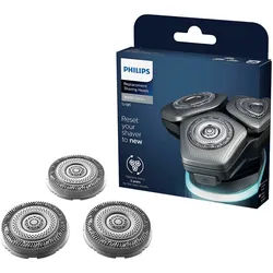 Philips Ersatzscherköpfe Shaver series 9000 SH91/50, 3 St., Dual SteelPrecision Klingen für Shaver Series 9000 und S9000 Prestige schwarz