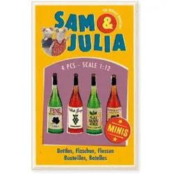 Sam & Julia Miniatur-Flaschen Set (4er) 1:12