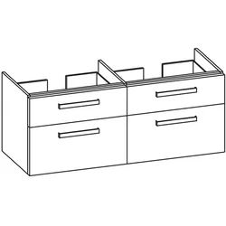 Artiqua 413 Waschtischunterschrank für Renova Plan 122130 Anthrazit Hochglanz, 413-WU4L-3-K12-7015-5 413-WU4L-3-K12-7015-51