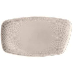 Rosenthal Servierplatte Junto Soft Shell Platte 36 x 21 cm, Porzellan, (Platten), Platten beige