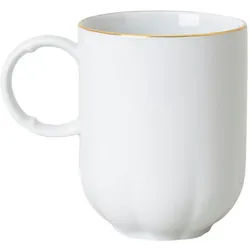 Rosenthal Becher Sonetto Oro Becher mit Henkel 0,39l, Porzellan weiß