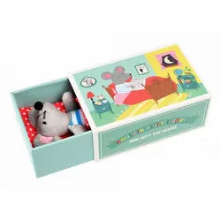 Rex London Kuscheltier Mini Kuscheltier Stofftier mit Schlafsack in Geschenkbox