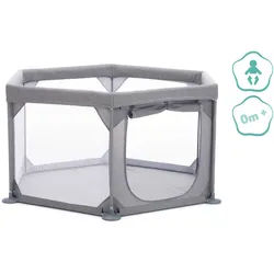 Laufgitter , Grau , Metall, Kunststoff, Textil , 134x67x134 cm , Babymöbel & Kindermöbel, Babyzimmer, Laufgitter