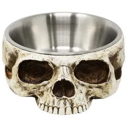 MystiCalls Futternapf Gothic Hunde Futterschüssel in Form eines Totenkopf - Skull Futternapf, Die etwas andere Futterschüssel! Ø 29 cm