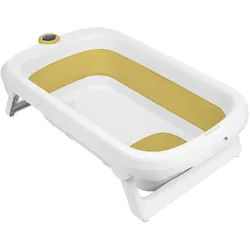 Kikkaboo Babybadewanne Rio faltbar rutschfest Wasserablauf Thermometer ab Geburt grün