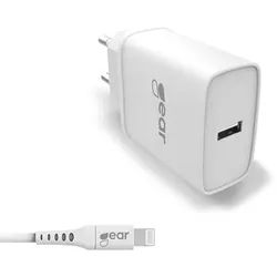 Charger 220V 1xUSB 2.4A White Lightning cable 1m MFI C89