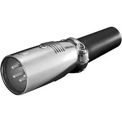 Goobay Mikrofonstecker, XLR-Stecker (4-Pin) - mit geschraubter Zugentlastung