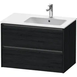 Duravit Ketho.2 Waschtischunterbau wandhängend Eiche Schwarz Matt 810x480x549 mm - K25268016160000 K25268016160000