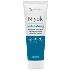 Niyok Zahnpasta (5er-SET)Whitening "Mint" für weiße Zähne Natürliche Pflege & Frische, (Spar-Set, 1-St) Plastikreduzierte Tube, Ohne Fluorid & Vegan