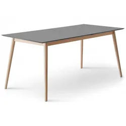 Hammel Furniture Esstisch Meza by Hammel (1-St), rechteckige Tischplatte MDF, Massivholzgestell, mit 2 Einlegeplatten grau