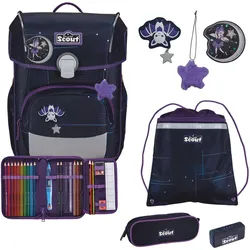 Scout Neo Exklusiv Safety Light Schulranzen-Set 5-teilig Spooky Starlight