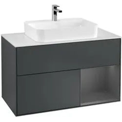 V&B Waschtischunterschrank Finion 100, Pl w m, Rg r A m, md bl. m Lac