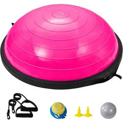 VEVOR Gymnastikball Fitnessball Sportball Yogaball 66cm Halb Rosa Balance