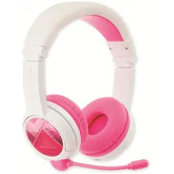 ONANOFF Bluetooth On-Ear Kopfhörer BuddyPhones School+, für Kinder, weiß/pink