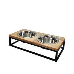 NOBBY Napfständer Elegant Diner Napfstaender Elegant Diner 48 x 24 X 14 cm inkl. 2 Naepfen 2 x ca. 1800 ml