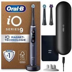 Oral-B Elektrische Zahnbürste iO Series 9 Plus Edition Elektrische Zahnbürste PLUS 3 Aufsteckbürsten schwarz|weiß