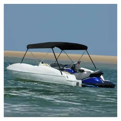 vidaXL Schutzplane, 2-Bow Bimini Top Schwarz 180x150x110 cm