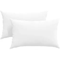 vidaXL Sitzauflage Sofakissen 2 pcs Weiß 50 x 30 cm Stoff, (2 St) weiß