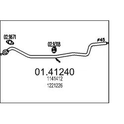 MTS Abgasrohr 0141240 vorne für FORD MAZDA