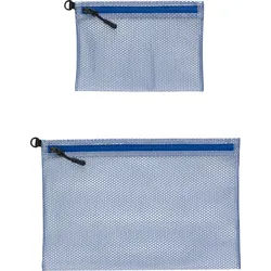Hübsch Kosmetiktasche blau aus Polyester 2 St.
