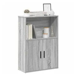 vidaXL Regal NA Bücherregal Grau Sonoma 60x24x85 cm Spanplatte grau