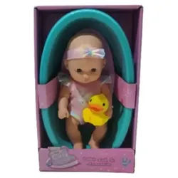Puppe in der Badewanne - 25 cm