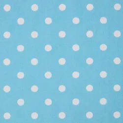 BAUMWOLLSTOFF Meterware Punkte blau, 150 cm