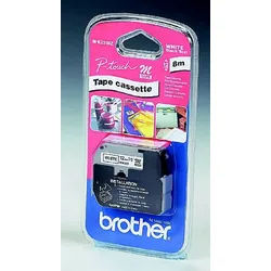 Brother Beschriftungsband Schriftbandkassette 12mm MK231BZ weiß/schwarz