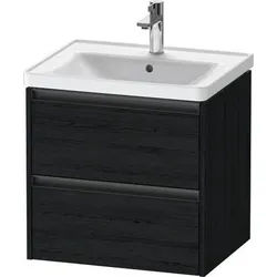 Duravit Ketho.2 Waschtischunterbau wandhängend Eiche Schwarz Matt 584x455x549 mm - K25281016160000 K25281016160000